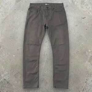 Grey Slacks Flat Front Work Pants Size 34x34 Business Casual Old Navy